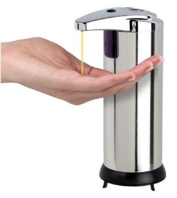 BETTER LIVING PRODUCTS TOUCHLESS POLISHED STAINLESS STEEL/CHROME FREE STANDING 225ml SINGLE DISPENSER, 70190 **SPECIAL OFFER**